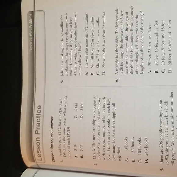 Illinois ISAT Coach workbook Mathematics Grade 6 - Picture 12 of 12